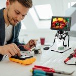 TOMLOV 7" 1080p Digital Microscope for Jewelry