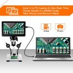 TOMLOV 7" 1080p Digital Microscope for Jewelry