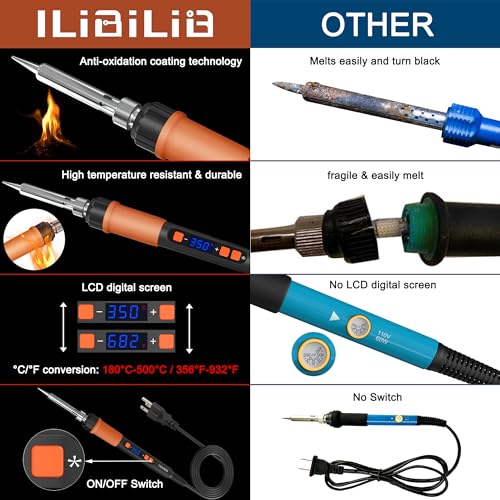 90W LCD Display Soldering Kit with Auto Sleep Mode