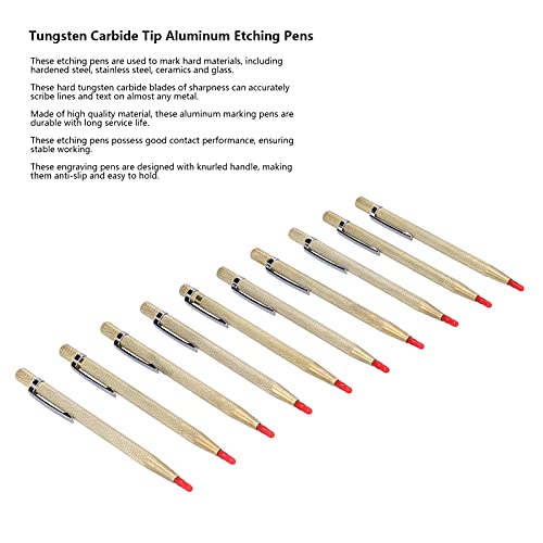 10 PCS Aluminum Etching Pen Set with Cutter