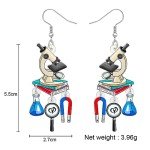 Funny Microscope Dangle Earrings for Science Lovers