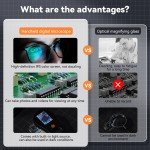 500X Digital Microscope 1080P with 8 LED Lights