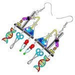 Colorful Science Earrings for Teachers’ Day Gifts