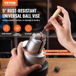 VEVOR 5" Ball Vise with 35 PCS Tool Set