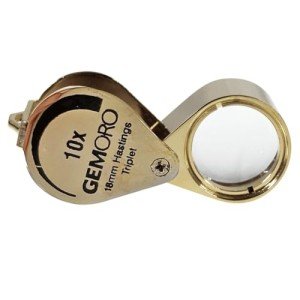 GemOro 10x Triplet Jewelry Loupe Magnifier