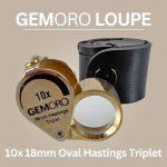 GemOro 10x Triplet Jewelry Loupe Magnifier