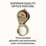GemOro 10x Triplet Jewelry Loupe Magnifier