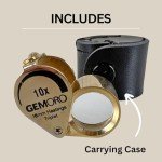GemOro 10x Triplet Jewelry Loupe Magnifier