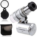 KINGMAS 60x LED Pocket Microscope for Jewelry