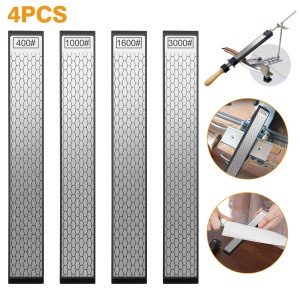 4-Piece Diamond Sharpening Stone Set for Knives