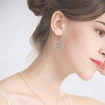 Unique Silver-Plated DNA Dangle Earrings for Scientists