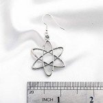 Unique Silver-Plated DNA Dangle Earrings for Scientists