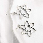 Unique Silver-Plated DNA Dangle Earrings for Scientists