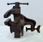 Antique Blue Jewelers Clamp-On Vise with Anvil