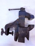 Antique Blue Jewelers Clamp-On Vise with Anvil
