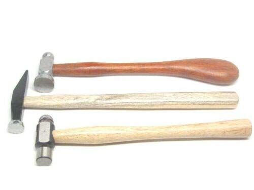 Goldsmithing Tools: 3 Chasing Hammers with Ball Peen