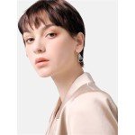Silver Plated DNA Double Dangle Earrings for Women