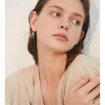 Silver Plated DNA Double Dangle Earrings for Women
