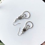 Silver Plated DNA Double Dangle Earrings for Women