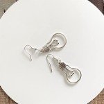 Silver Plated DNA Double Dangle Earrings for Women