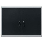Wall-Mounted Metal Tool Cabinet with Adjustable Shelves