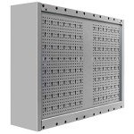 Wall-Mounted Metal Tool Cabinet with Adjustable Shelves