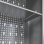 Wall-Mounted Metal Tool Cabinet with Adjustable Shelves