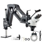 VEVOR Jewelry Microscope with Ring Light 7X-45X