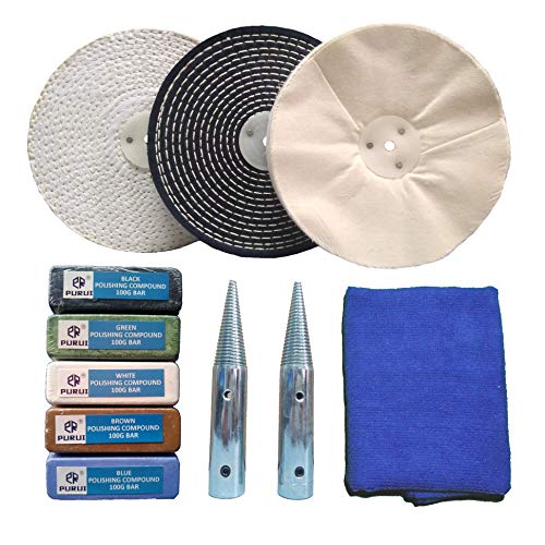 11PC Metal Polishing Buffing Kit 8" X 1