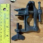 Antique Jewelers Watchmaker Bench Vise with Anvil