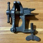 Antique Jewelers Watchmaker Bench Vise with Anvil