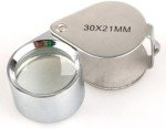 30X Mini Microscope Jewelers Loupe - Silver Magnifier