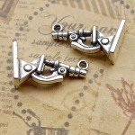 100pcs Antique Silver Microscope Charms for Jewelry