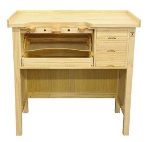 Deluxe Solid Wood Jewelers Workbench with Storage Drawers