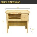 Deluxe Solid Wood Jewelers Workbench with Storage Drawers