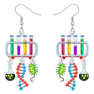 Colorful Science Earrings for Teachers and Graduates