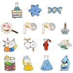 Gythara 15-Piece Chemistry Theme Brooch Pin Set