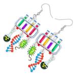 Colorful Science Earrings for Teachers and Graduates