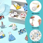 Gythara 15-Piece Chemistry Theme Brooch Pin Set