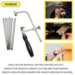 Taurish Adjustable Jeweler's Saw Frame with Blades