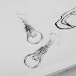 Science Microscope Dangle Earrings for Women