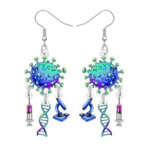 Colorful Science Lab Earrings for Teachers