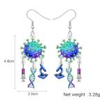Colorful Science Lab Earrings for Teachers