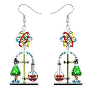Acrylic DNA Microscope Earrings for Teachers