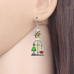 Acrylic DNA Microscope Earrings for Teachers