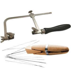 German Style Jeweler’s Saw Frame with Blades