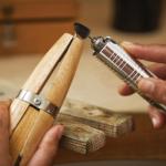 Wooden Jewelry Ring Clamp and Hand Tool