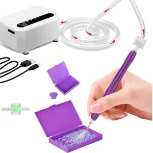 Electric Diamond Painting Pen with Tools and Tray