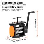 2.24" Jewelry Rolling Mill with 1:2 Gear Ratio