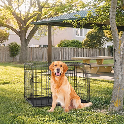 42 Inch Black Dog Crate for Large Dogs